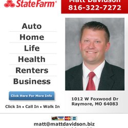 MATT DAVIDSON - STATE FARM INSURANCE AGENT - 19 Photos - 1012 W Foxwood