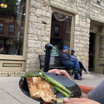 Fried Green Tomatoes - Cedar Plank Walleye --- potosi cave ale --- perfect! - Steakhouses Near Me - Galena, Illinois