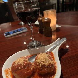 Three Vines Bistro - Two traditional meatballs