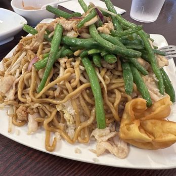 Peace Cuisine - String bean (added chicken) lunch special with half/half fried rice and chow mein. - Chinese Near Me - West Sacramento, California Peace Cuisine - String bean (added chicken) lunch special with half/half fried rice and chow mein. - Chinese Near Me - West Sacramento, California