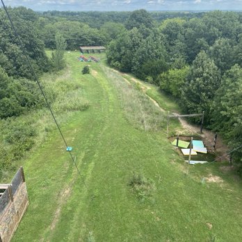 Zip KC - View of the 1st zip line tower - Amusement Parks Near Me - Bonner Springs, Kansas