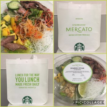 Starbucks - Starbucks new Mercato line of food. Really good, actually!! Free reusable bag!! Made fresh daily and the remainder gets donated nightly. - Coffee & Tea Near Me - Maple Valley, Washington Starbucks - Starbucks new Mercato line of food. Really good, actually!! Free reusable bag!! Made fresh daily and the remainder gets donated nightly. - Coffee & Tea Near Me - Maple Valley, Washington