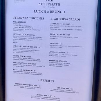 Aftermath Kitchen & Bar - Menu - New American Near Me - Phoenix, Arizona