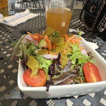 Flatiron bites & brews - Ala carte salad, no cheese add green chile, cause it's awesome! - Cocktail Bars Near Me - Albuquerque, New Mexico