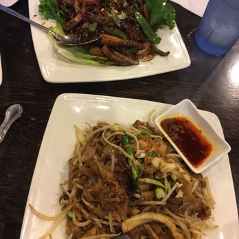 Banana Leaf - Basil beef (comes with lots of veggies which isn't mentioned on the menu) and stir fry flat noodle (F1 on the menu). Nom nom nom - Malaysian Near Me - Houston, Texas Banana Leaf - Basil beef (comes with lots of veggies which isn't mentioned on the menu) and stir fry flat noodle (F1 on the menu). Nom nom nom - Malaysian Near Me - Houston, Texas