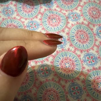 Allure Nails & Spa - You can SEE where the acrylic wasn't blended - Nail Salons Near Me - Bakersfield, California