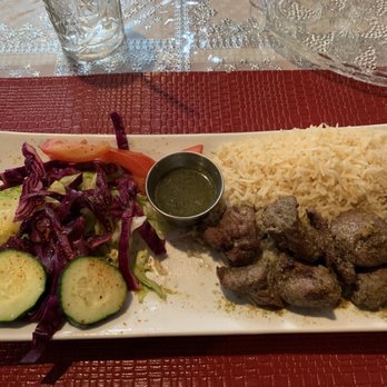 Kabob House - Lamb kabob with dipping sauce, rice, salad. - Afghan Near Me - Boise, Idaho Kabob House - Lamb kabob with dipping sauce, rice, salad. - Afghan Near Me - Boise, Idaho