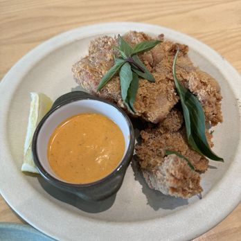 Jun Bistro - Fried chicken. A little spicy dipping sauce. Really good - Chinese Near Me - Milpitas, California Jun Bistro - Fried chicken. A little spicy dipping sauce. Really good - Chinese Near Me - Milpitas, California