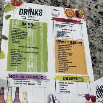 Plaza Azteca - Drink menu - Mexican Near Me - Harrisburg, Pennsylvania Plaza Azteca - Drink menu - Mexican Near Me - Harrisburg, Pennsylvania