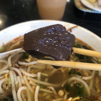 Bun Bo Way - Pork blood is overcooked, almost like eating a sponge lol - Vietnamese Near Me - Westminster, California Bun Bo Way - Pork blood is overcooked, almost like eating a sponge lol - Vietnamese Near Me - Westminster, California