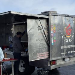 Stonestown Farmers Market - Roli Roti Rotisserie chicken! Pork ribs too, Roasted potatoes