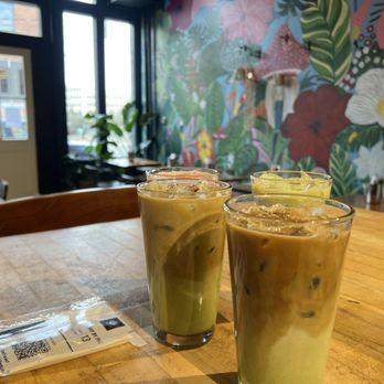 Cafe Astoria - 2 dirty matcha latte  matcha latte strawberry smoothie - Coffee & Tea Near Me - Saint Paul, Minnesota