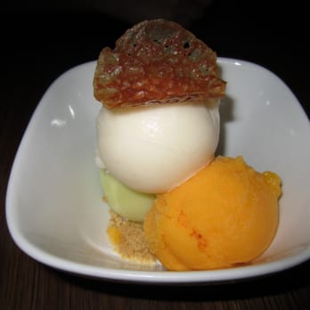 Perry St - Trio of sorbets - Mandarin, Ginger Pear and Green Apple - New American Near Me - New York, New York Perry St - Trio of sorbets - Mandarin, Ginger Pear and Green Apple - New American Near Me - New York, New York