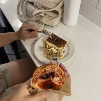 Mille-Feuille Bakery - Raspberry croissant and mille feuille - Bakeries Near Me - New York, New York