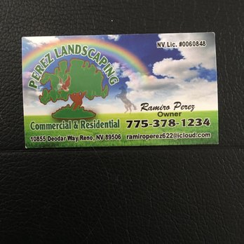 Perez Landscaping - the back of a business card - Landscaping Near Me - Reno, Nevada Perez Landscaping - the back of a business card - Landscaping Near Me - Reno, Nevada