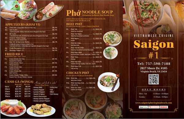 Menu photo 1 Saigon 1 Virginia Beach, VA Menu photo 1 Saigon 1 Virginia Beach, VA