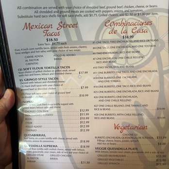 Los Cantaros - Menu - Menu from Los Cantaros Mexican Food offering various tacos, tortas, vegetarian dishes, and quesadillas with prices and descriptions. - Mexican Near Me - Hampton, New Hampshire