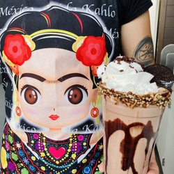 Michoacana Snacks - Chocolate Shake with Ferrero ice cream and all the toppings !