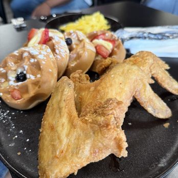 First Of The Month Eatery - Fried chicken wings with waffles - Breakfast & Brunch Near Me - Florence, South Carolina