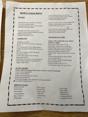 Menu photo 1 Mom's Kitchen Reidsville, NC