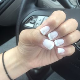 Biosculpture gel (clear) with gel polish (French) Biosculpture gel (clear) with gel polish (French)