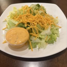 Side salad without tomato and onion