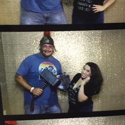 Cute props and photo booth set up