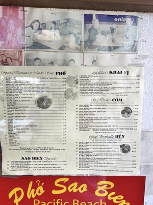 Menu photo 1 Pho Sao Bien Pacific Beach, CA Menu photo 1 Pho Sao Bien Pacific Beach, CA