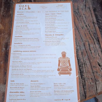 Oaxaca - Part of the menu! - Mexican Near Me - Sacramento, California