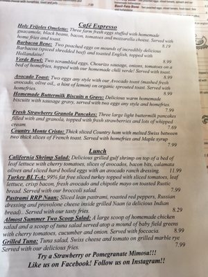 Menu photo 5 Cafe Espresso Portsmouth, NH