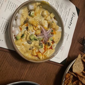 Renata's Hearth - Sea bass and crab ceviche - Latin American Near Me - Phoenix, Arizona Renata's Hearth - Sea bass and crab ceviche - Latin American Near Me - Phoenix, Arizona
