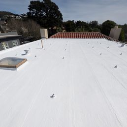 New 3-ply ModBit flat roof with silicone coating New 3-ply ModBit flat roof with silicone coating