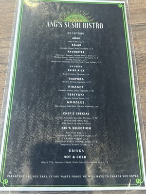 Menu photo 3 Ang's Sushi Bistro Chesapeake, VA Menu photo 3 Ang's Sushi Bistro Chesapeake, VA