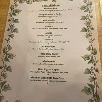 Baren Haus - Cocktail menu - German Near Me - Leavenworth, Washington Baren Haus - Cocktail menu - German Near Me - Leavenworth, Washington