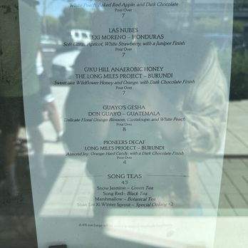 Saint Frank Coffee - Menu again, sorry so much glare - Coffee & Tea Near Me - Menlo Park, California Saint Frank Coffee - Menu again, sorry so much glare - Coffee & Tea Near Me - Menlo Park, California