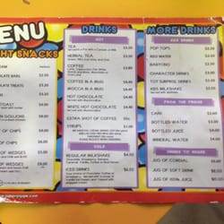 Jump N Jiggle - You can't take your own food in, so here is the menu