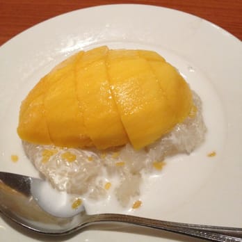 Thai Cafe - Mango with sticky rice - Thai Near Me - Irvine, California Thai Cafe - Mango with sticky rice - Thai Near Me - Irvine, California