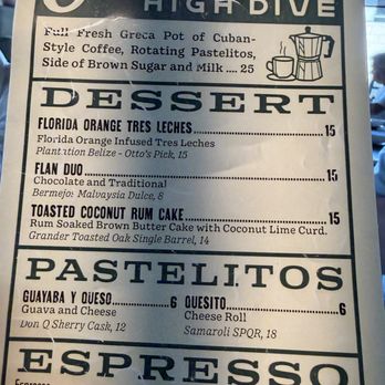 Otto’s High Dive - Dessert - Cocktail Bars Near Me - Orlando, Florida Otto’s High Dive - Dessert - Cocktail Bars Near Me - Orlando, Florida