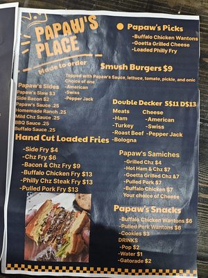 Menu photo 2 Papaw's Place Blanchester, OH