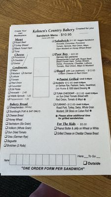 Menu photo 2 Kohnen's Country Bakery Tehachapi, CA Menu photo 2 Kohnen's Country Bakery Tehachapi, CA