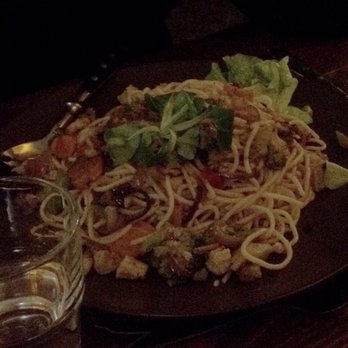 Puškin Restaurant - My pasta was well-seasoned and the stir-fried vegetables were done perfectly! It had a comforting Italian/Chinese food feel to it. - Czech Near Me - Prague, Puerto Rico
