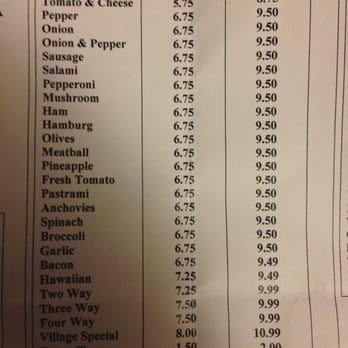 Village Pizza - prices of pizzas and other items - Pizza Near Me - Shrewsbury, Massachusetts Village Pizza - prices of pizzas and other items - Pizza Near Me - Shrewsbury, Massachusetts