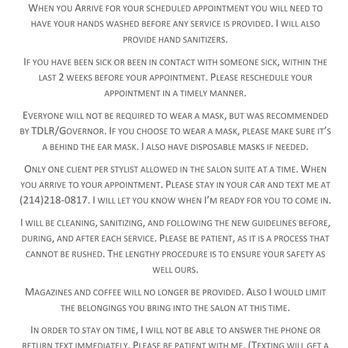 Stella Color Studio - Keep us safe. - Hair Stylists Near Me - Allen, Texas Stella Color Studio - Keep us safe. - Hair Stylists Near Me - Allen, Texas