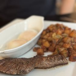 Kristines - 6oz Hanger Steak, Poached Eggs & Breakfast Potatoes