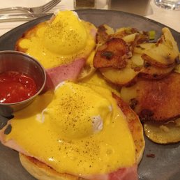 Eggs Benedict with savory breakfast potatoes Eggs Benedict with savory breakfast potatoes