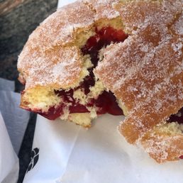 Homemade jelly donut