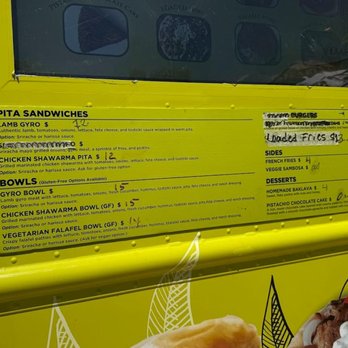 Karam's Grill - The Menu - Food Trucks Near Me