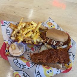 Daves #Cauli Dave's #3 1 Cauli Tender & 1 Cauli Slider w/ Fries both in medium. Daves #Cauli Dave's #3 1 Cauli Tender & 1 Cauli Slider w/ Fries both in medium.