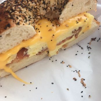 22 Bliss Cafe - Bacon egg and cheese on an everything bagel - Coffee & Tea Near Me - Plantation, Florida