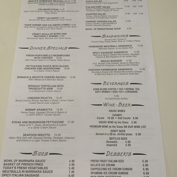 Bravo Restaurant - Menu - Italian Near Me - Aiea, Hawaii Bravo Restaurant - Menu - Italian Near Me - Aiea, Hawaii